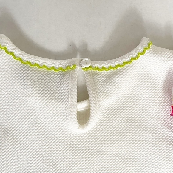 EMILY ROSE Green Snail White Girl’s Blouse Top - Size 7 - Picture 7 of 10